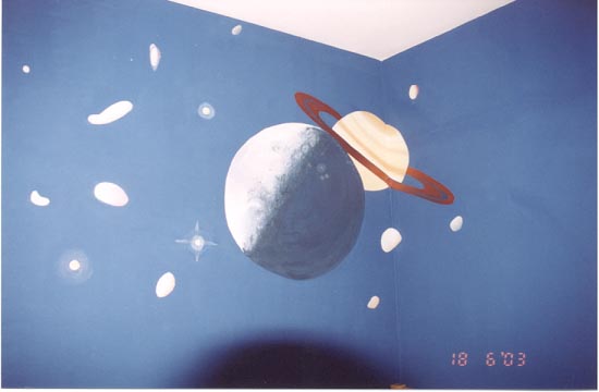 Planets in children's bedroom