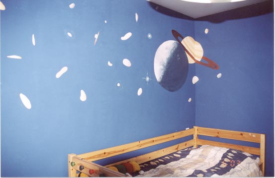 Planets over children's bed